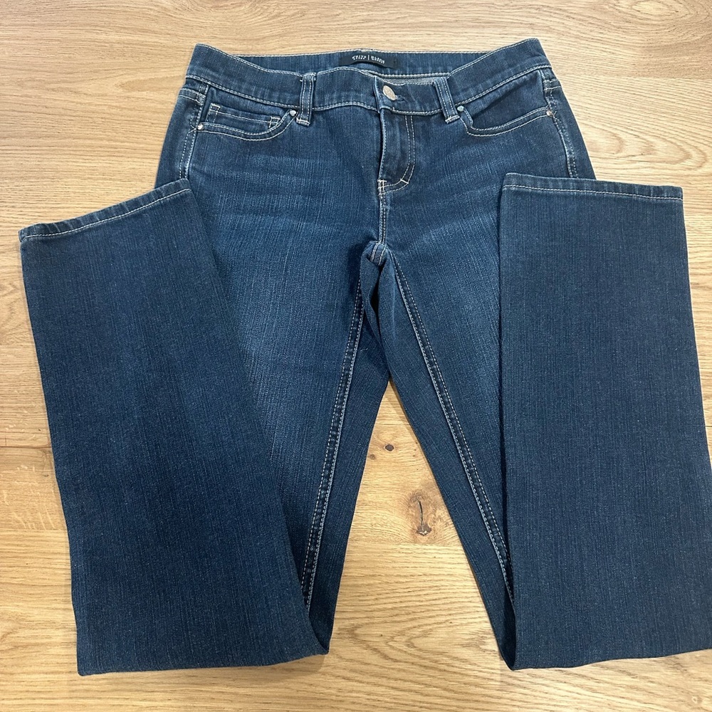 White House Black Market Dark Indigo Straight Leg Jeans